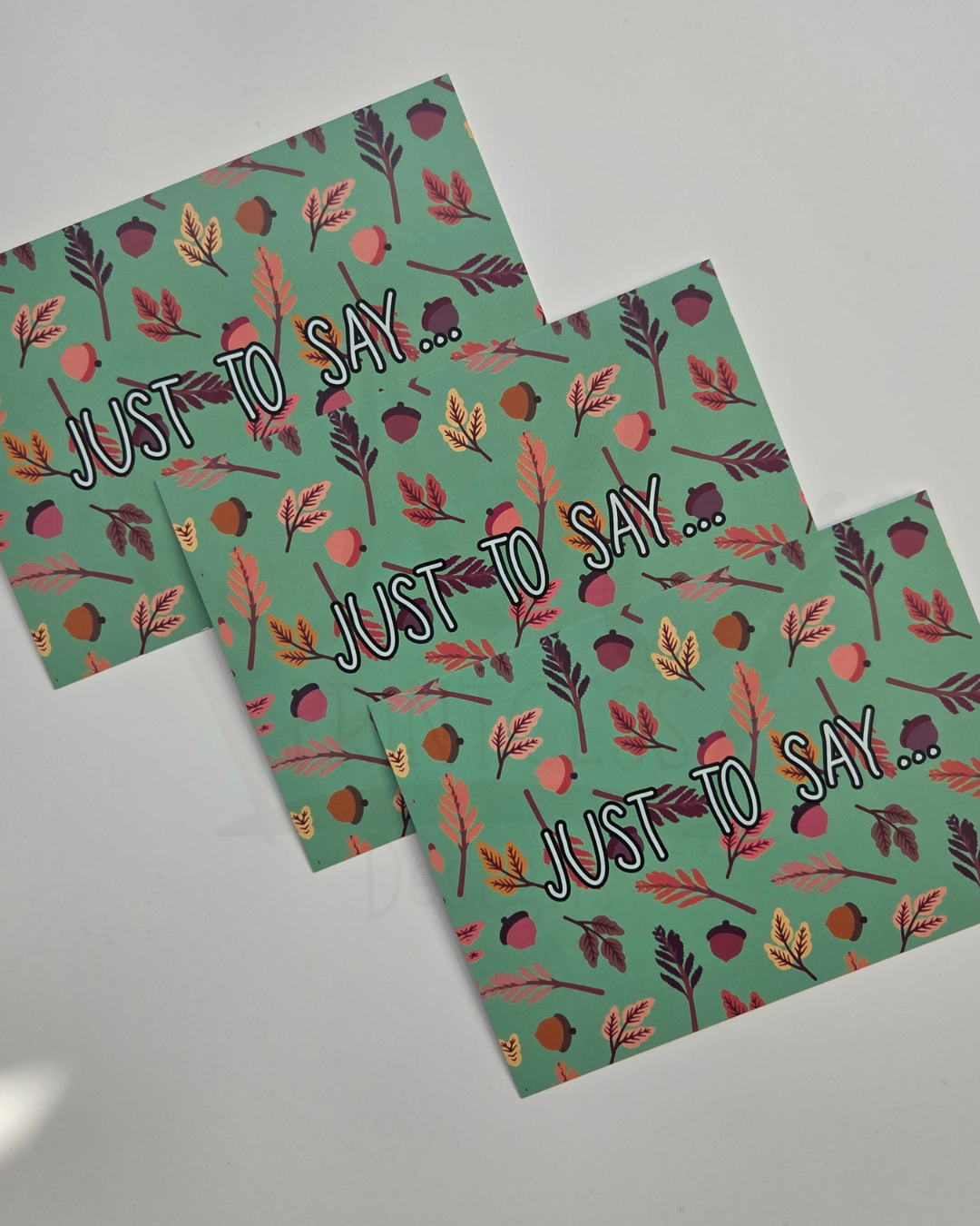 Just to Say Autumn Notecards