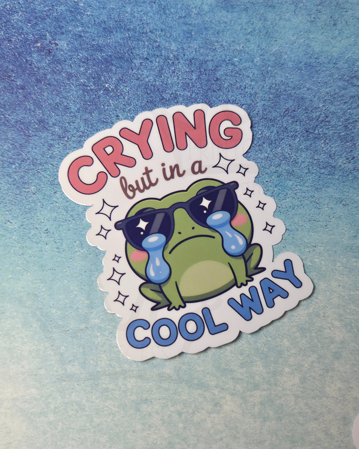'Frog Crying' Sticker