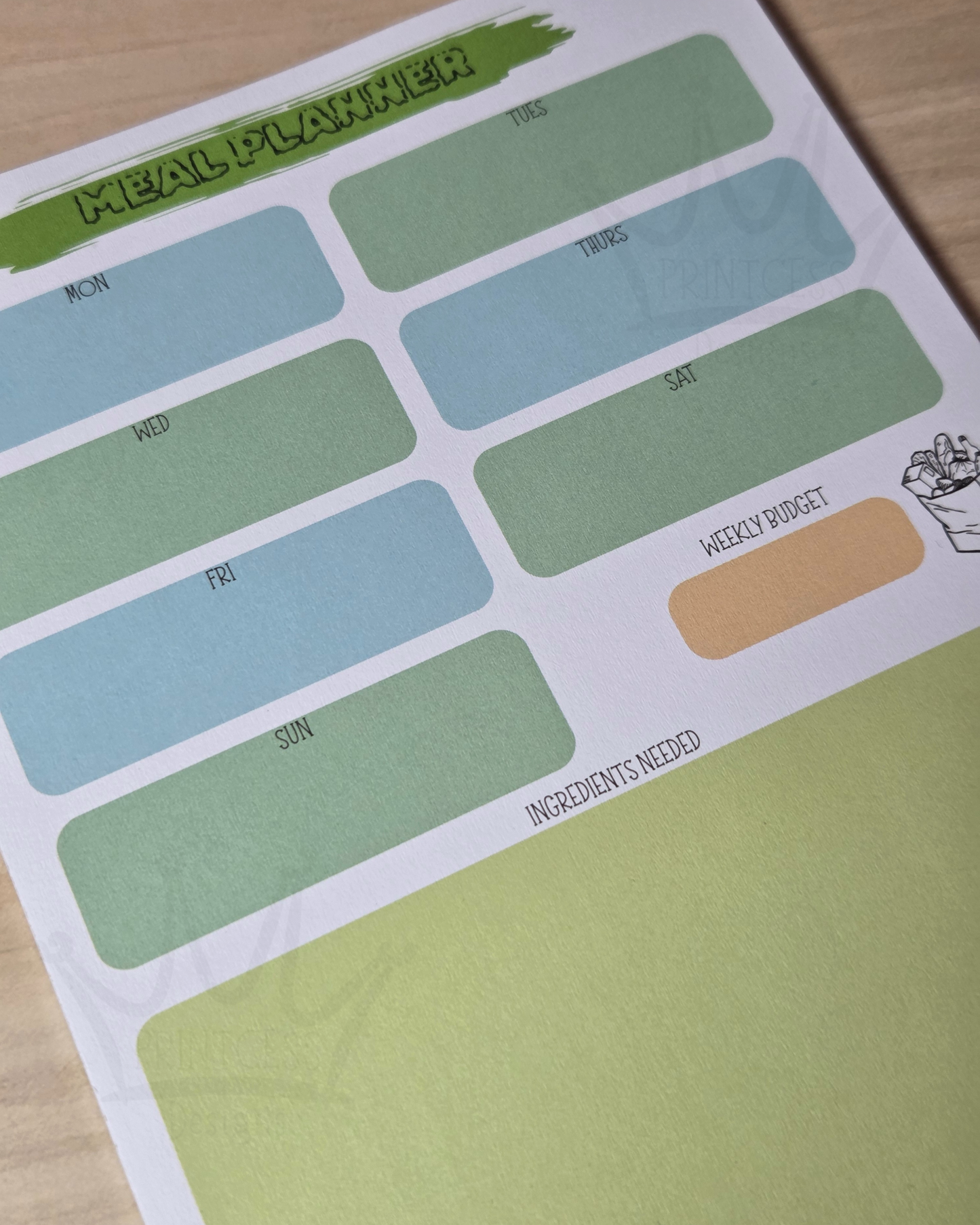 Meal Planner A5 Notepad