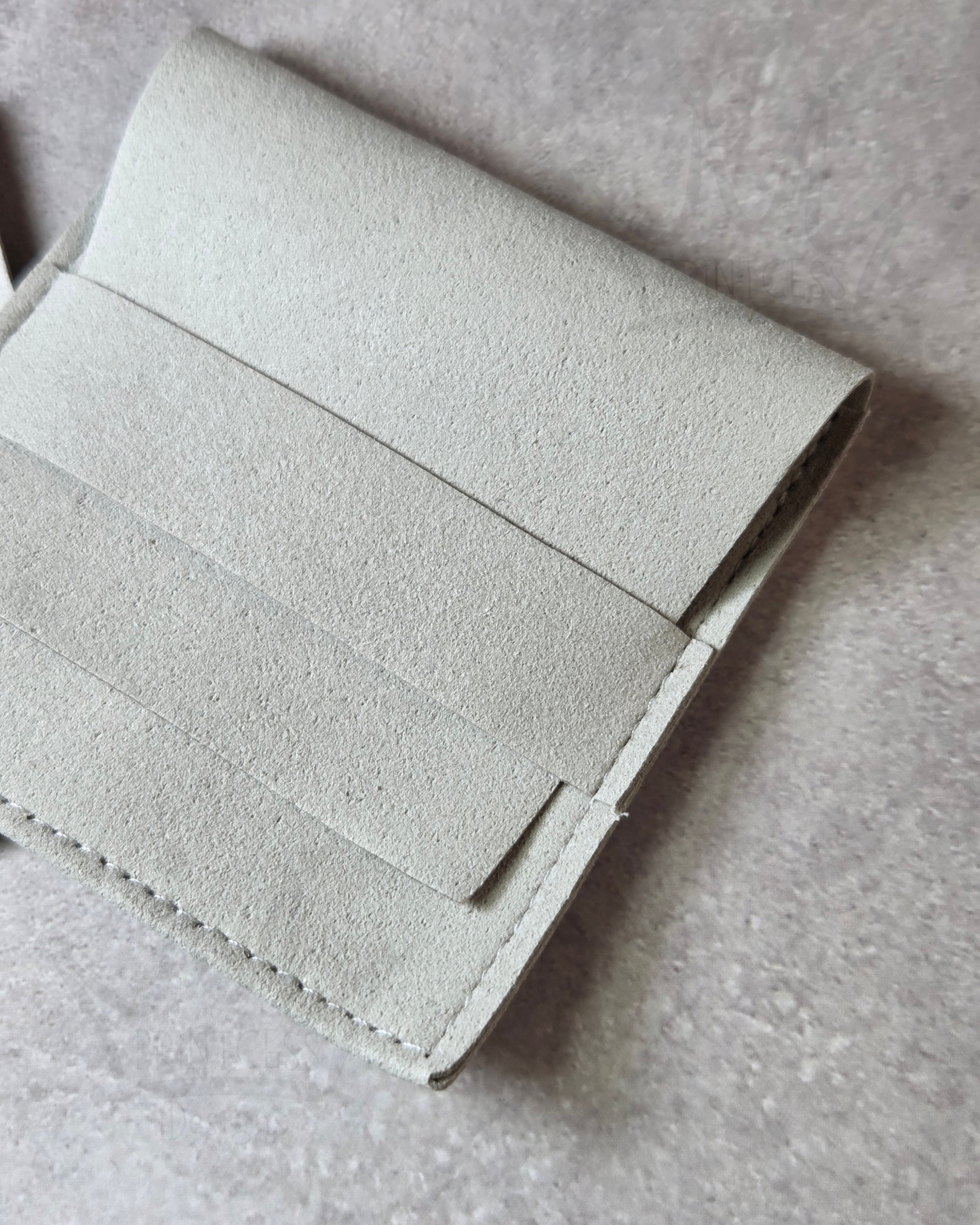 Grey Faux Suede Jewellery Pouch
