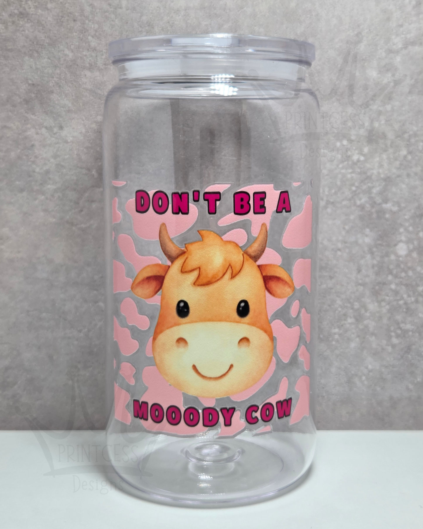 'Moody Cow' Plastic Libby