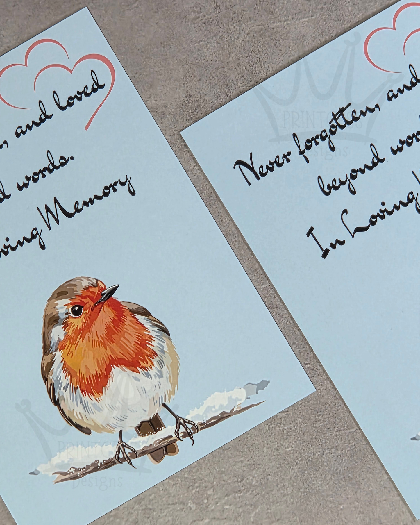 In Loving Memory - Robin Keepsake Print