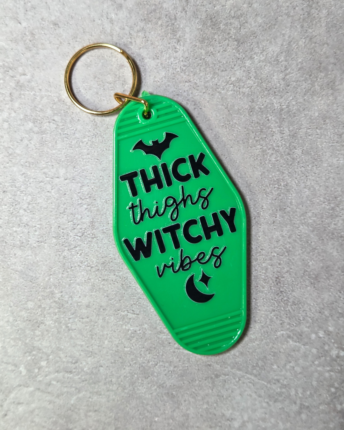 'Thick Witchy' Keyring (green)
