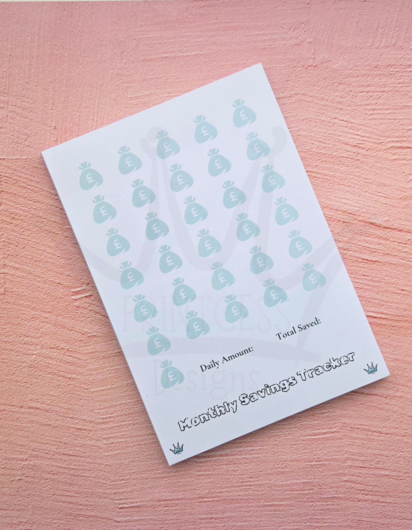 Monthly Savings Tracker A5 Notepad