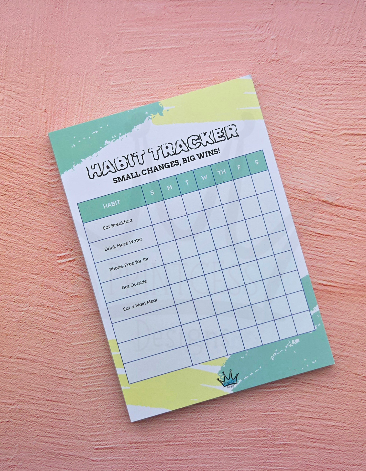 Habit Tracker A5 Notepad