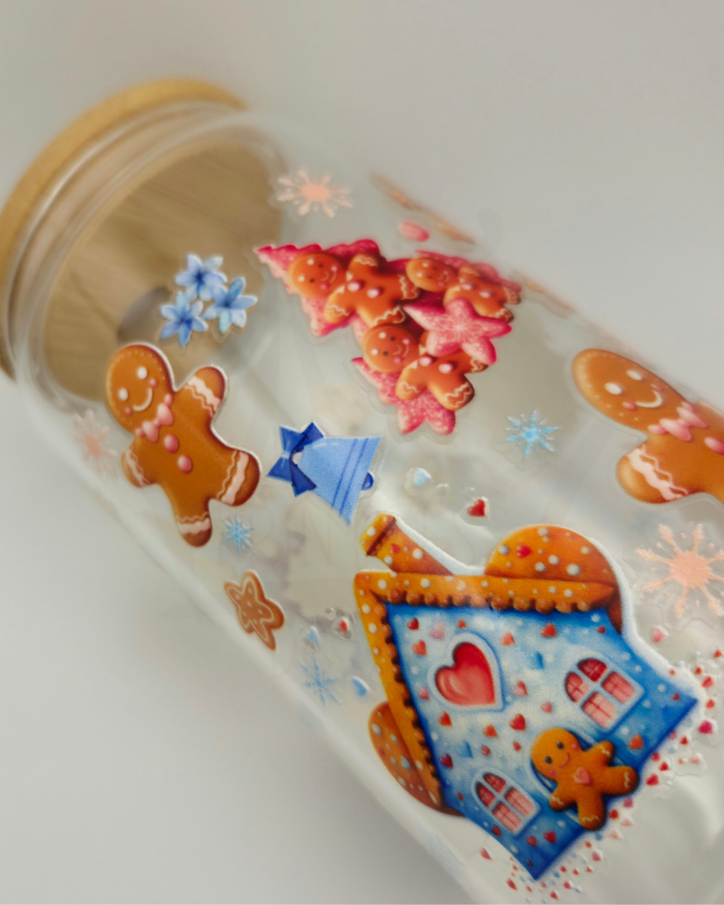 Snowy Gingerbread 16oz Libby Glass