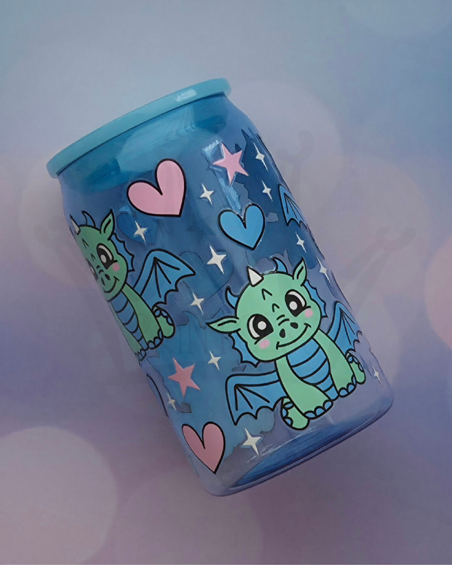 'Cute Dragons' - Blue Plastic Libby Cup
