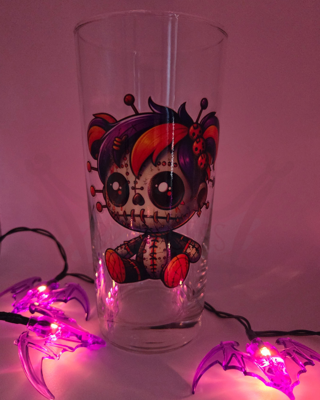 'Pin Doll' Purple 40cl Glass