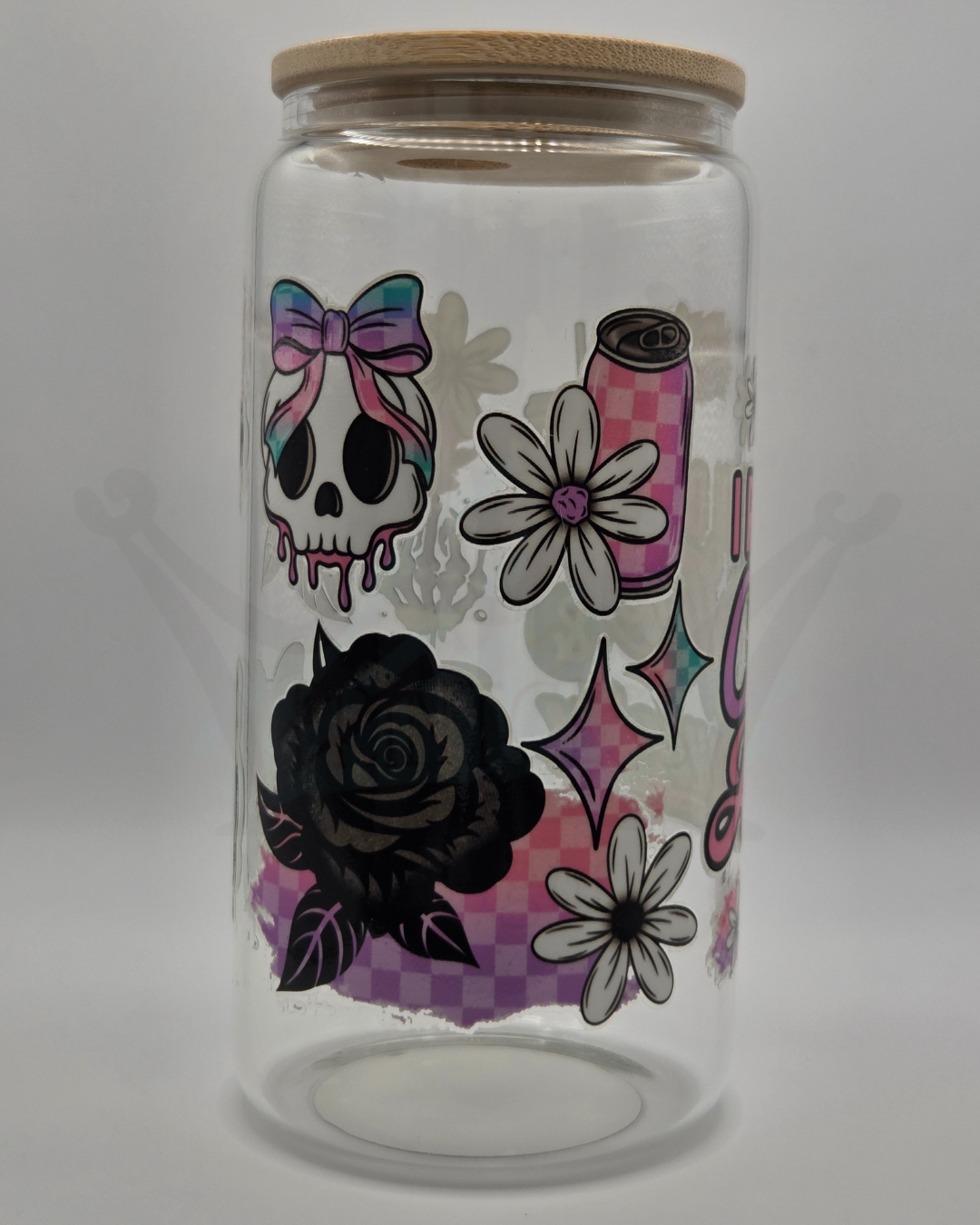 'I Run on Coffee' 16oz Libby Glass