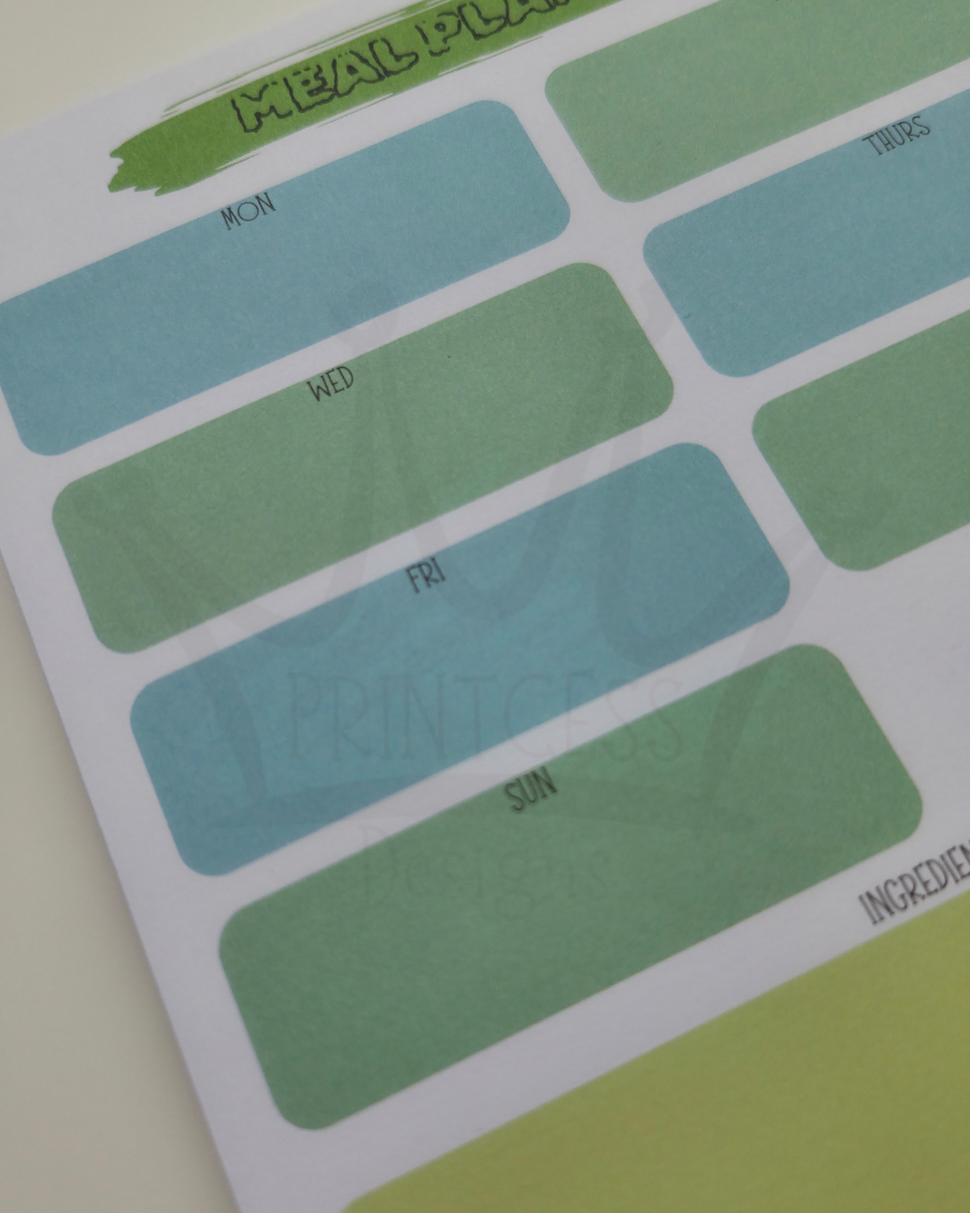 Meal Planner A5 Notepad