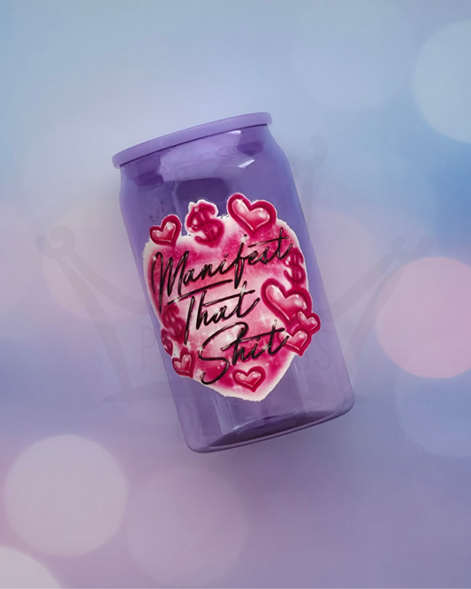 'Manifest that sh*t' - Purple Plastic Libby Cup