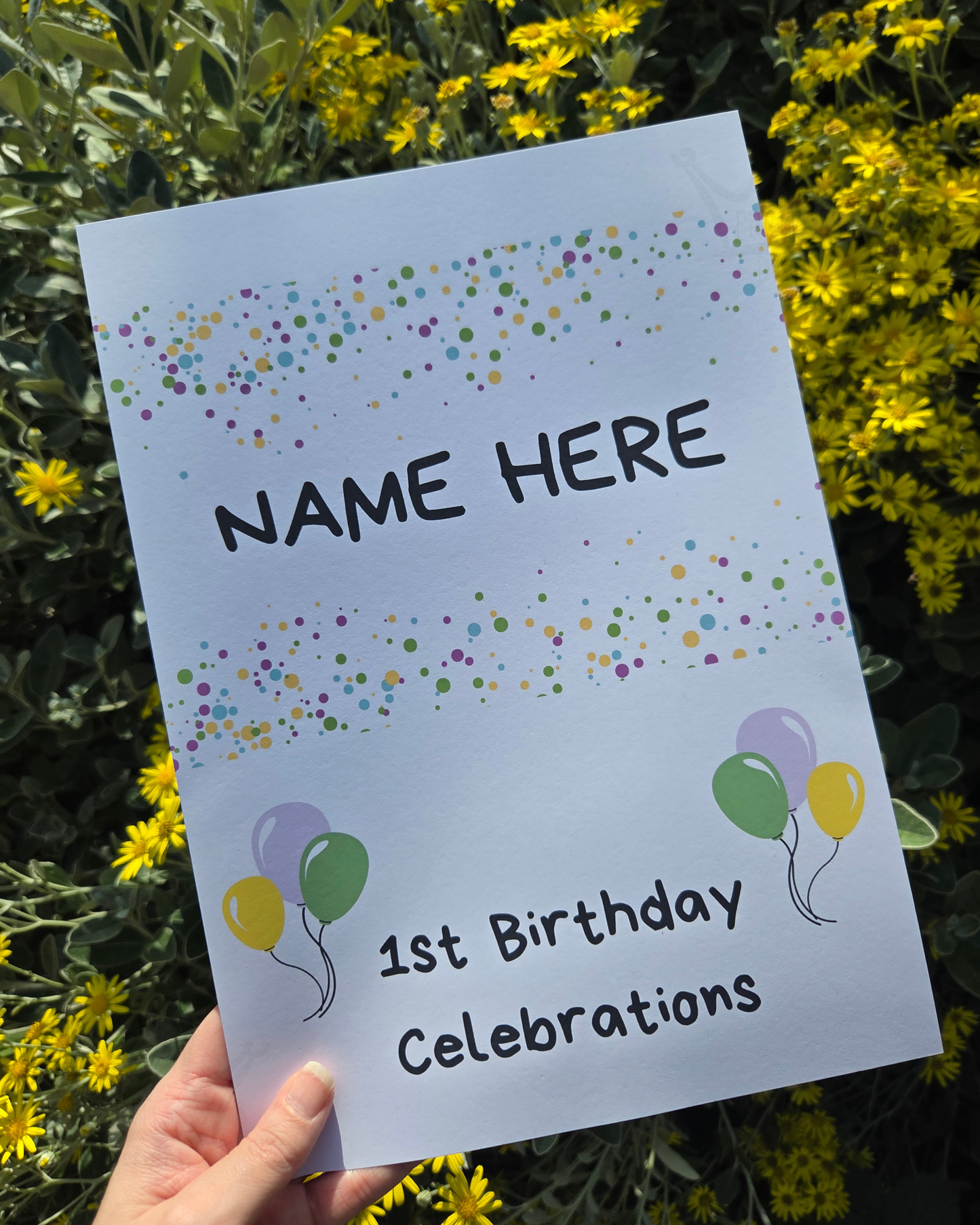Personalised Child's Birthday Celebrations Print A4