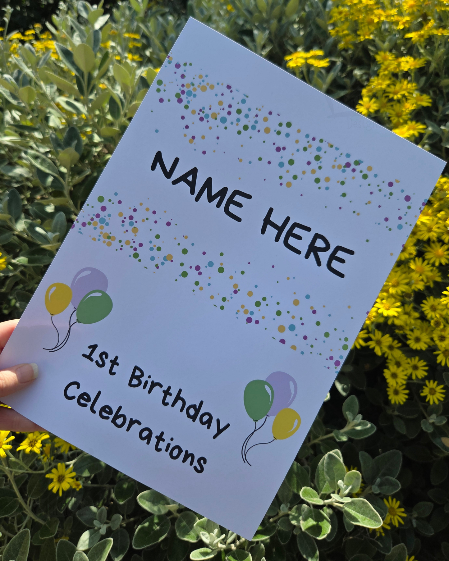 Personalised Child's Birthday Celebrations Print A4