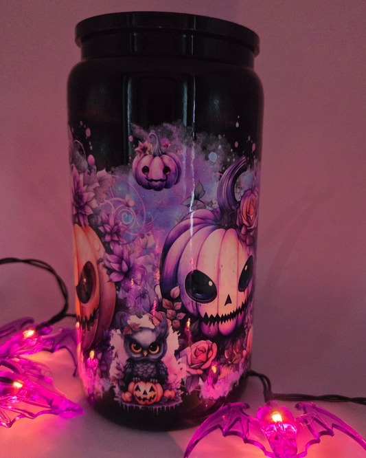 'Pumpkin Trio' 16oz Libby Glass