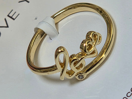 'Love' Gold-plated Ring