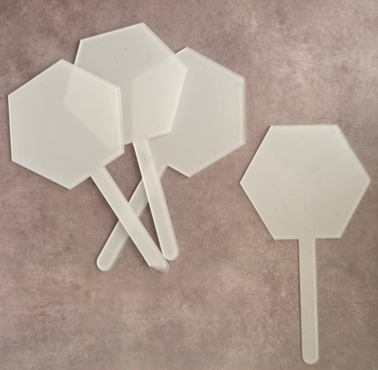 Hexagonal Acyrlic Toppers