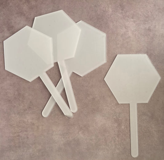 Hexagonal Acyrlic Toppers