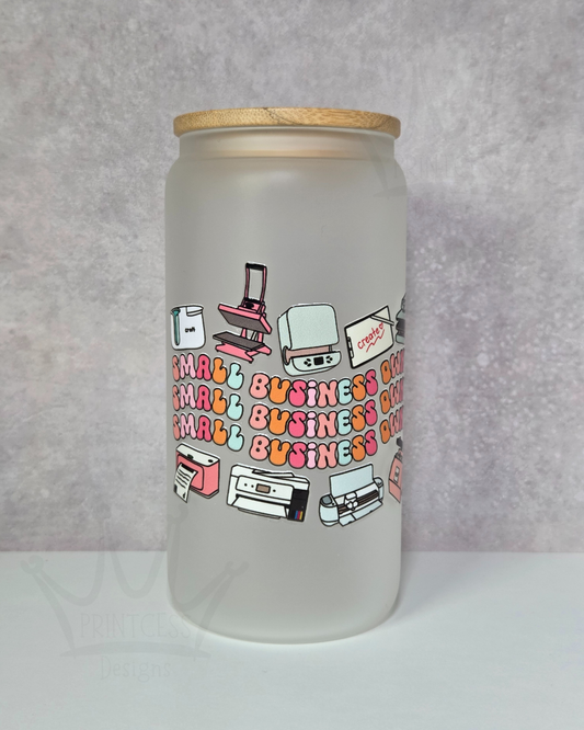 'Small Business Owner' 16oz Libby Glass