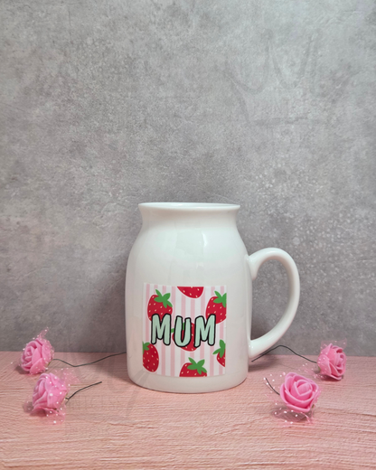 'Mum Strawberry' Ceramic Jug 300ml