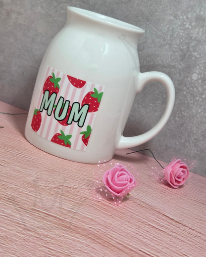 'Mum Strawberry' Ceramic Jug 300ml