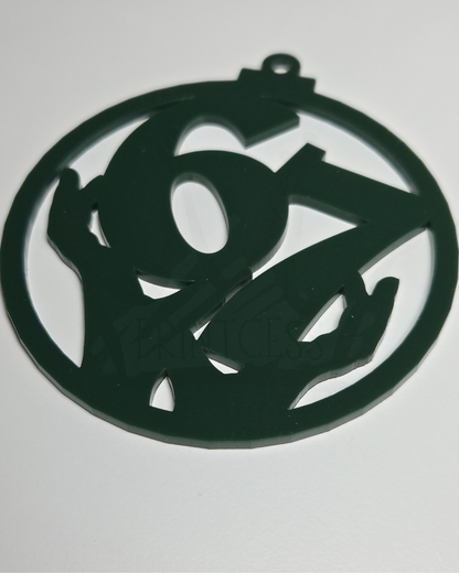 Christmas '6-7' Bauble - Green