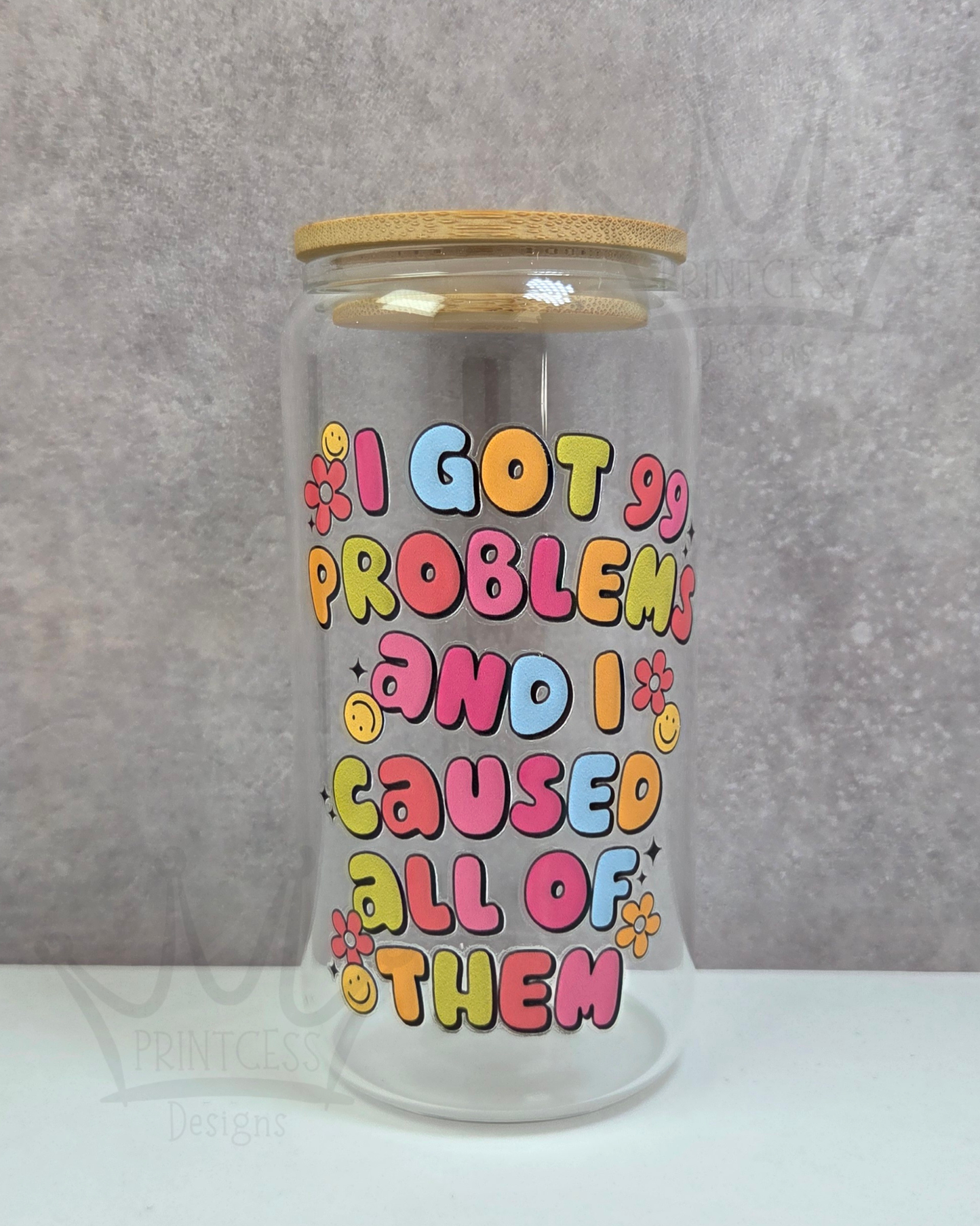 'I Got 99 Problems' Glass Libby Set