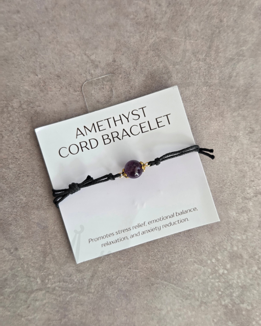 Amethyst Cord Bracelet