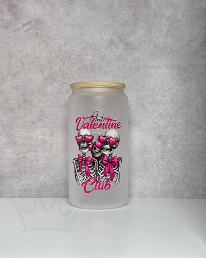 'Anti-Valentine' 16oz Libby Glass