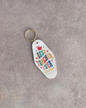 'Best Teacher' Keyring (white)