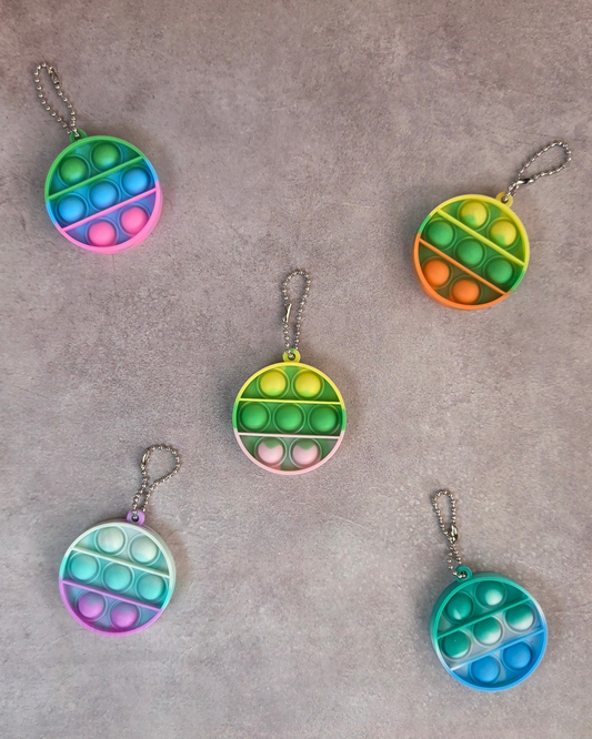 Fidget Pop-It Keyring - circle design