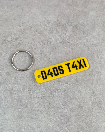'Dad's Taxi' Reg-Plate Keyring