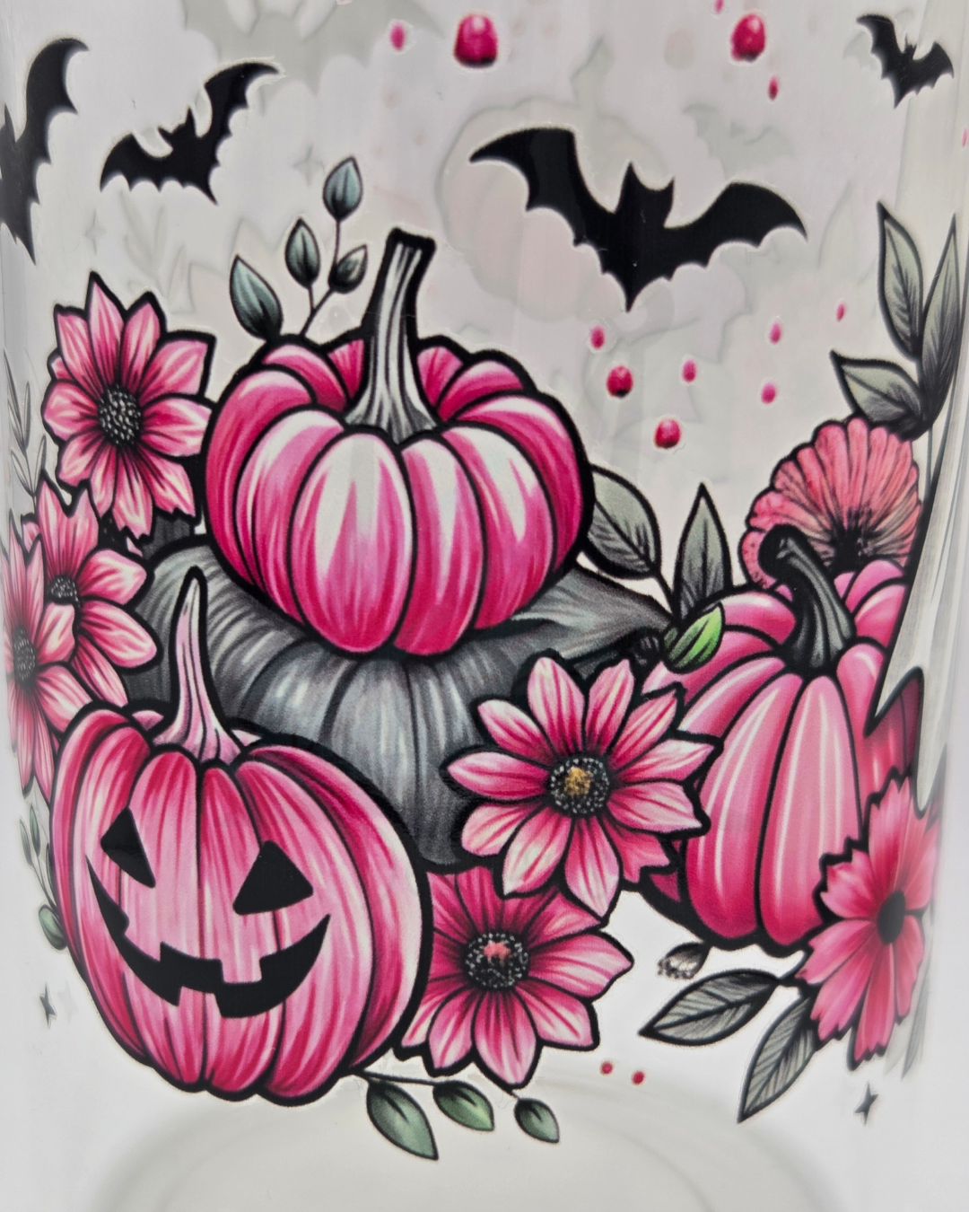 'Pink Pumpkin Ghost' 16oz Libby Cup
