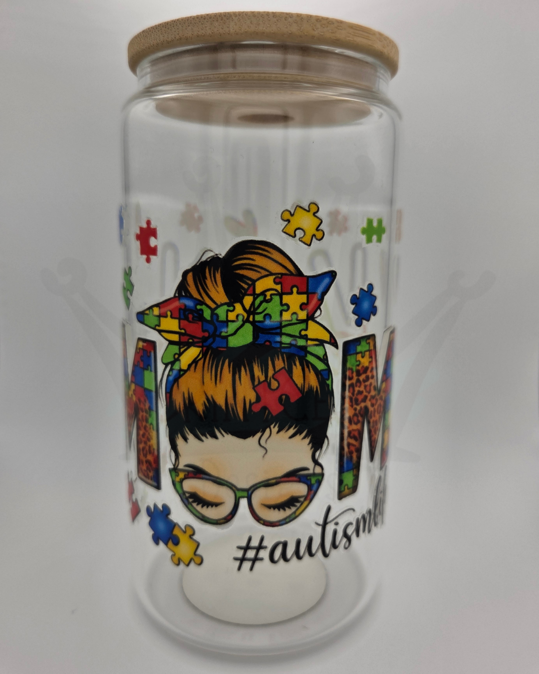'Autism Life' 16oz Libby Glass