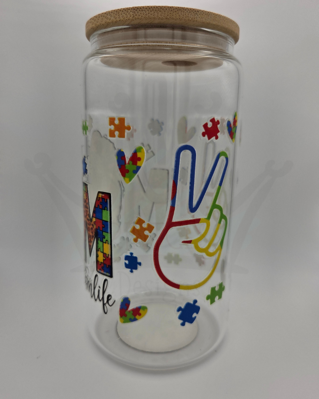 'Autism Life' 16oz Libby Glass