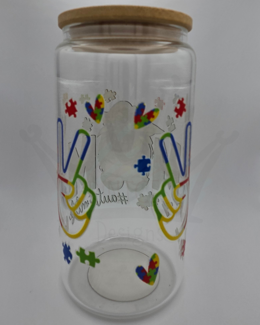 'Autism Life' 16oz Libby Glass