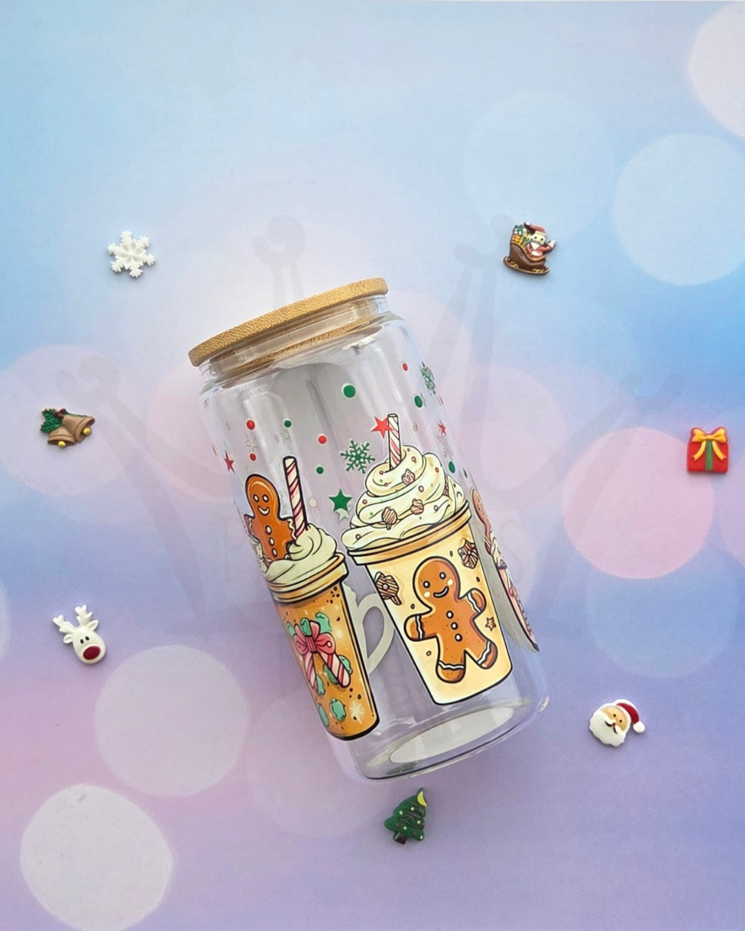 'Gingerbread Drinks' 16oz Libby Glass