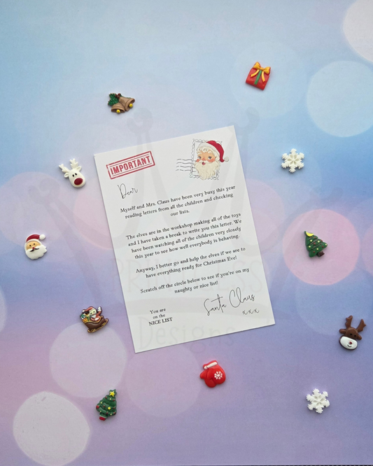 Letter off Santa Scratch Card