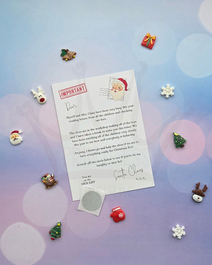 Letter off Santa Scratch Card