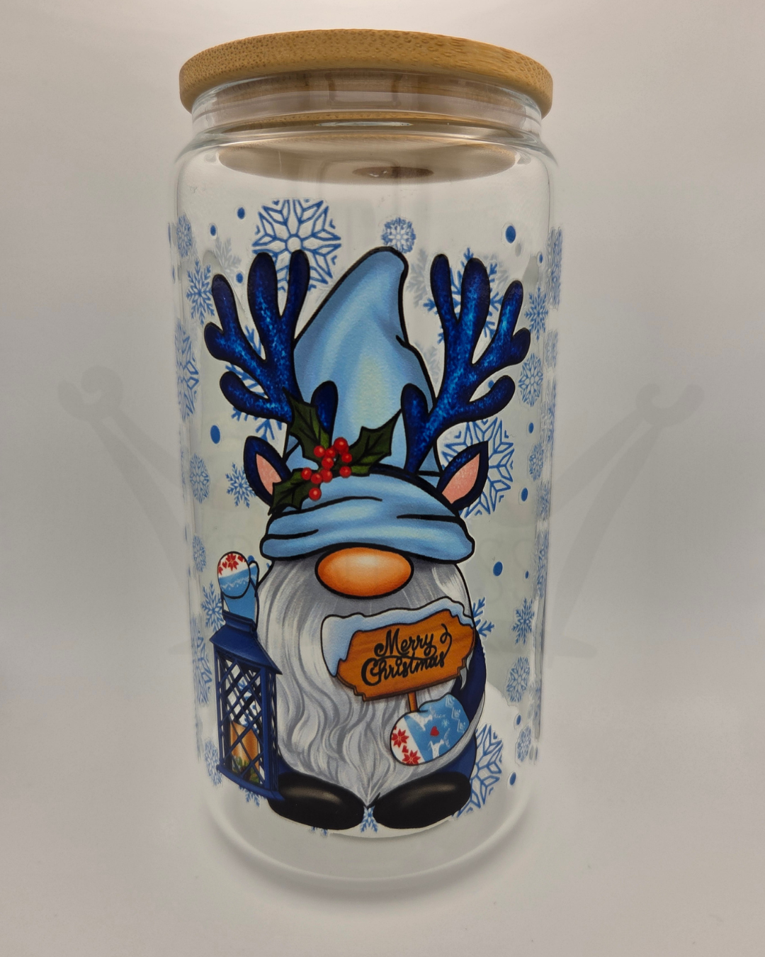 'Blue Gonks' 16oz Libby Glass