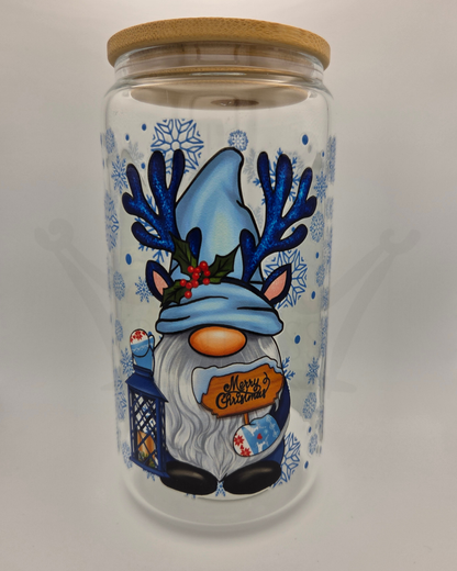 'Blue Gonks' 16oz Libby Glass