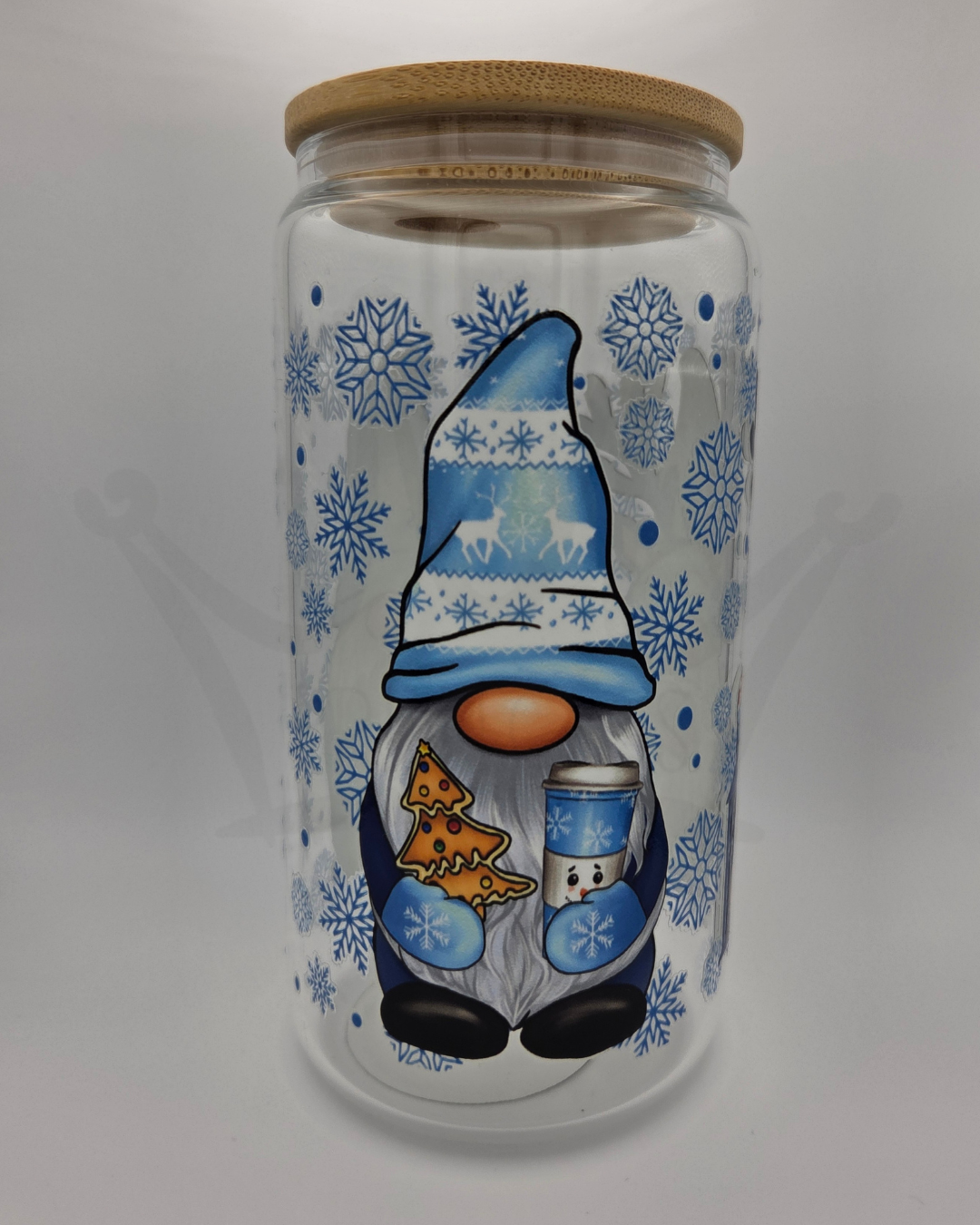 'Blue Gonks' 16oz Libby Glass