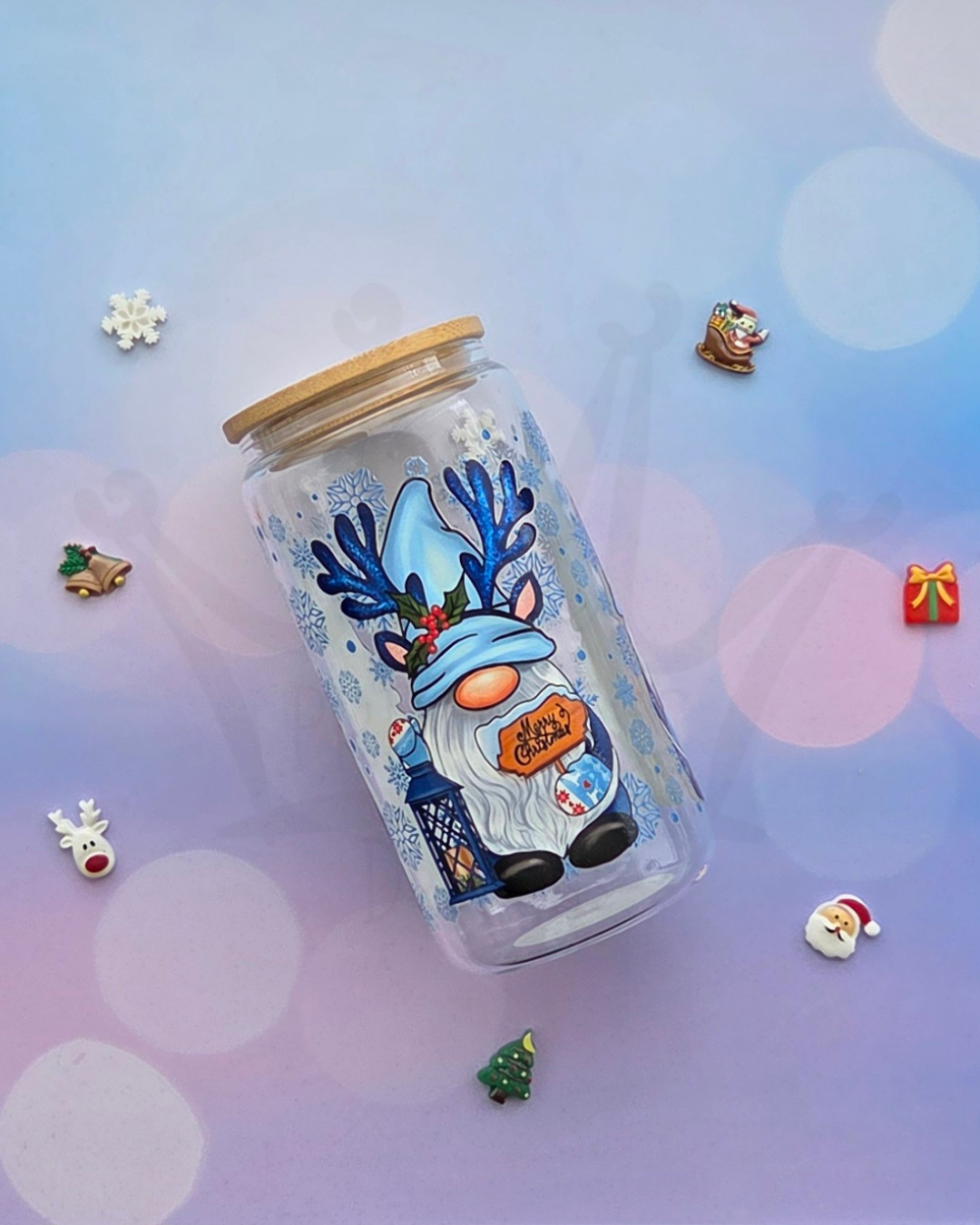 'Blue Gonks' 16oz Libby Glass