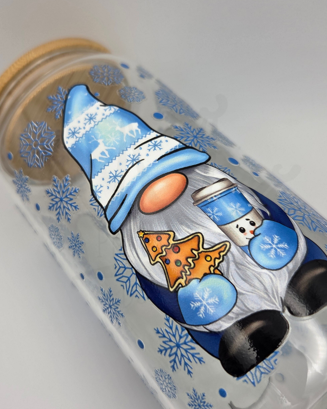 'Blue Gonks' 16oz Libby Glass