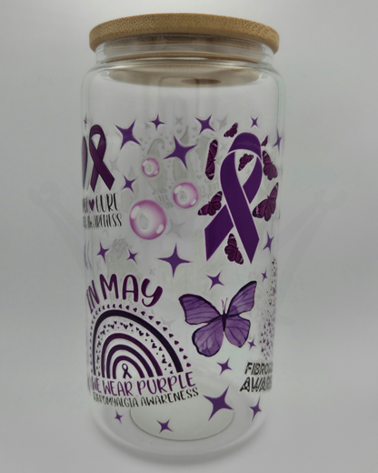 MISHAP: 'Fibro Warrior' 16oz Libby Glass (non-refundable)