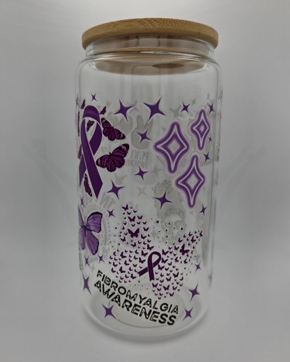 MISHAP: 'Fibro Warrior' 16oz Libby Glass (non-refundable)