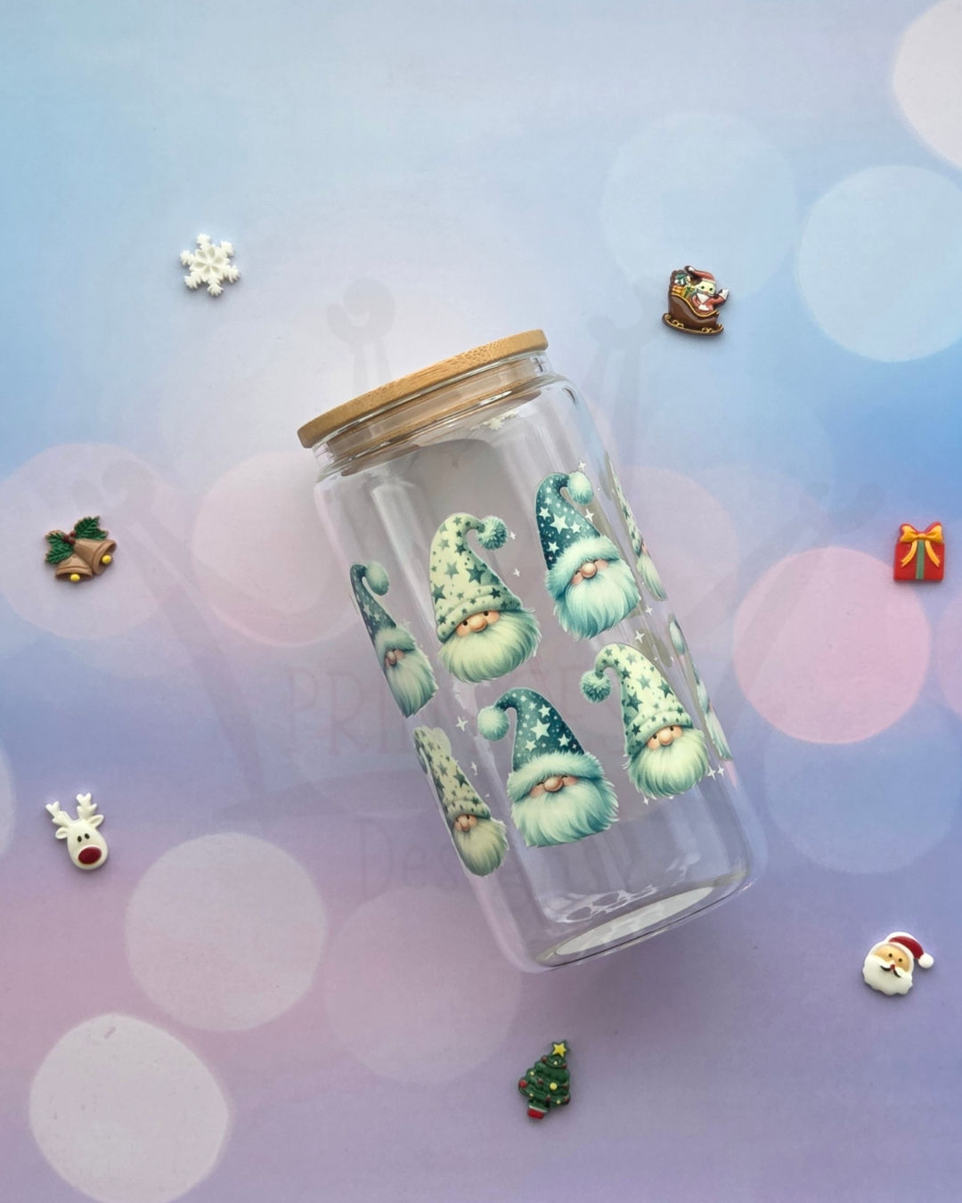 'Winter Gonks' 16oz Libby Glass