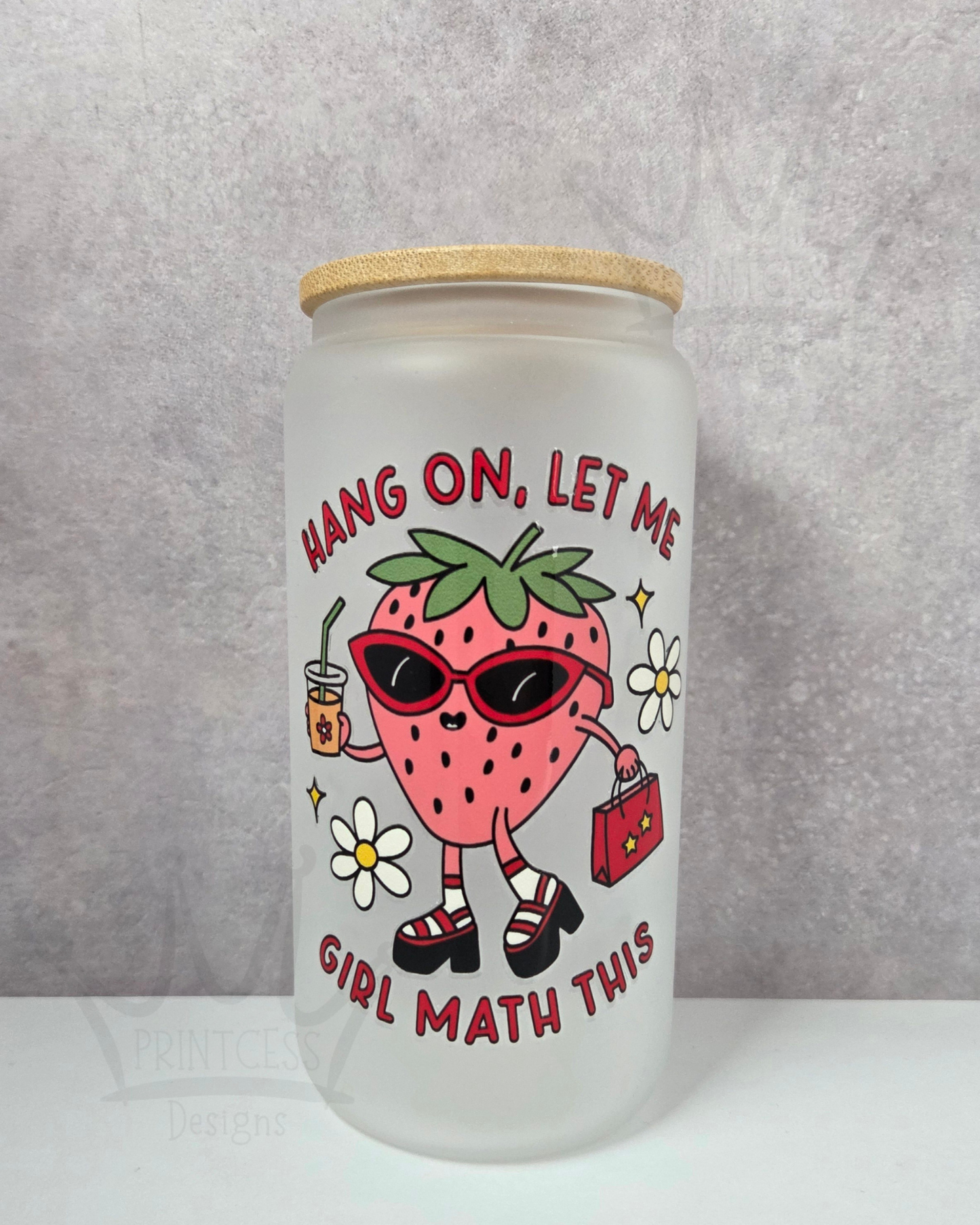 'Strawberry Girl Math' Glass Libby