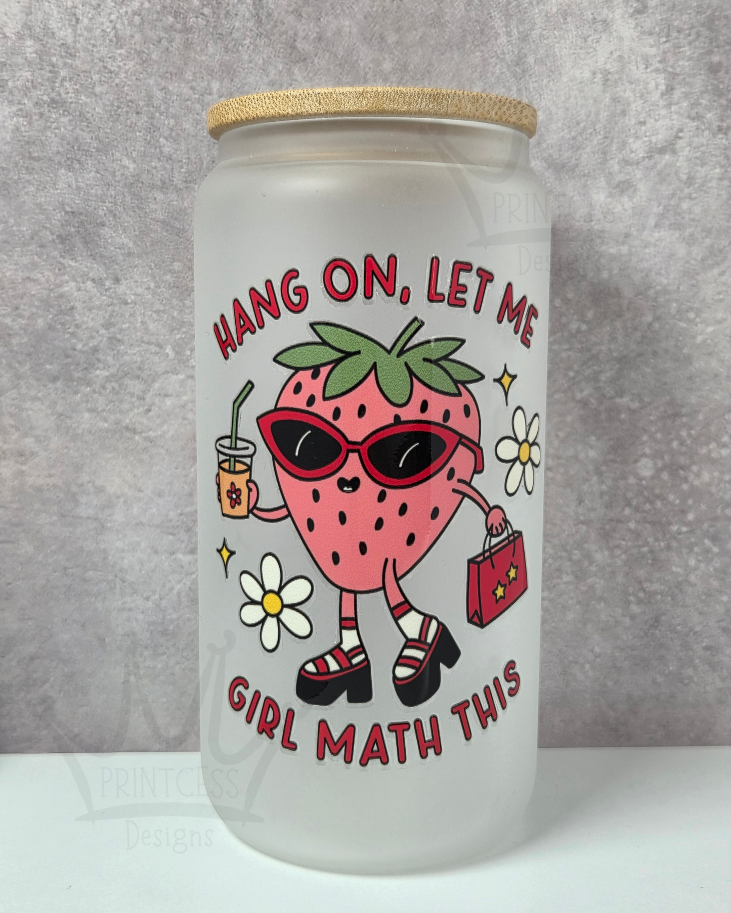 'Strawberry Girl Math' Glass Libby