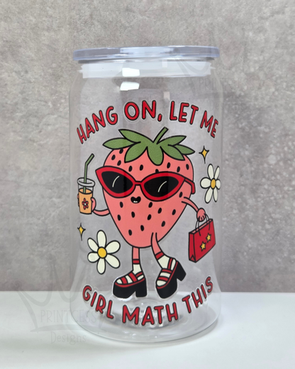 'Strawberry Girl Math' Plastic Libby