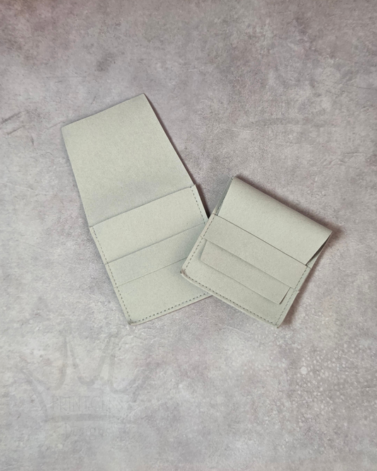 Grey Faux Suede Jewellery Pouch